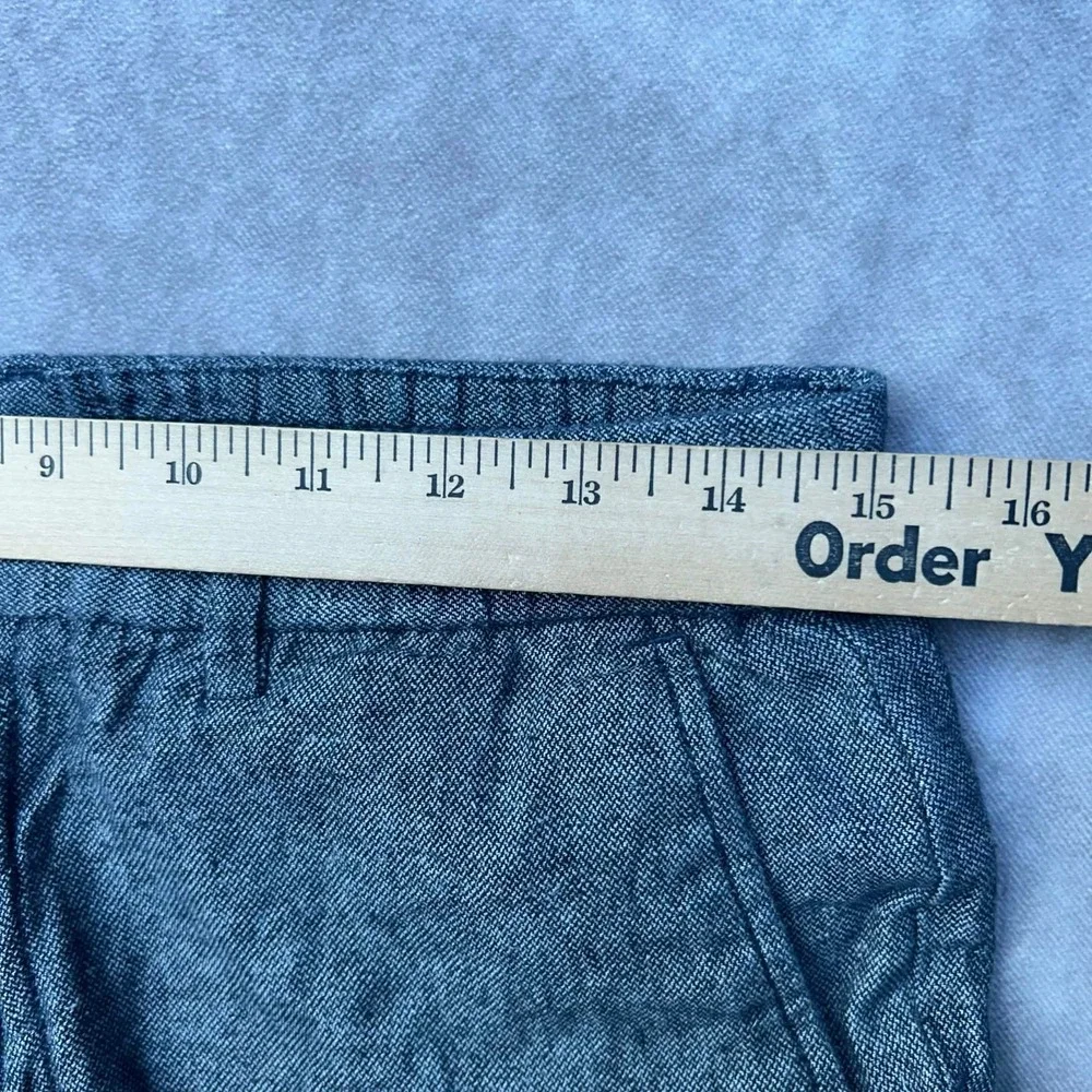 Banana Republic Athletic Fit Gray Linen Cotton Blend Pants Mens 30x30 Tapered